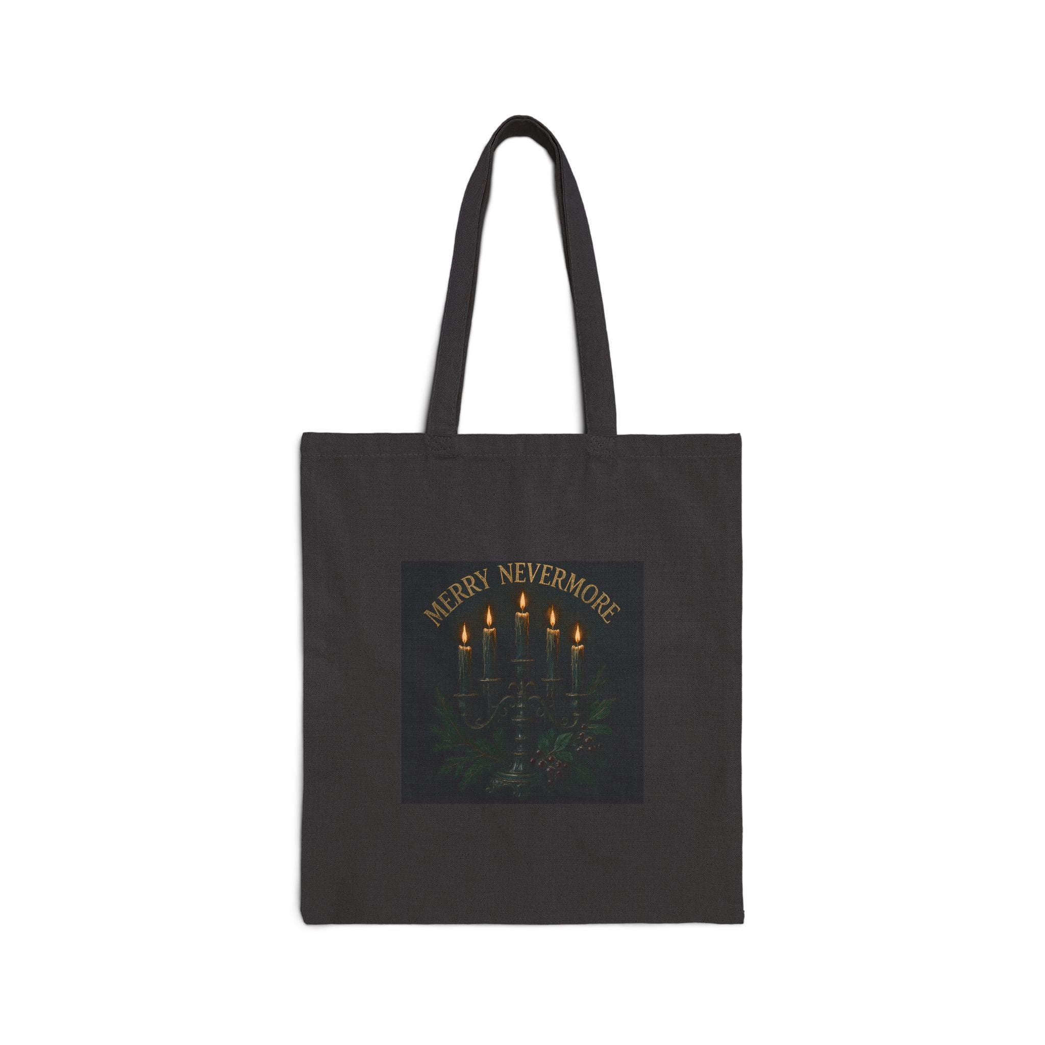 Tote Bag — 'Shine Never Faint' Candle Illustration Cotton Tote