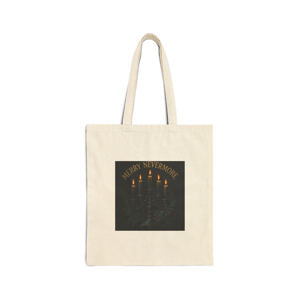 Tote Bag — 'Shine Never Faint' Candle Illustration Cotton Tote